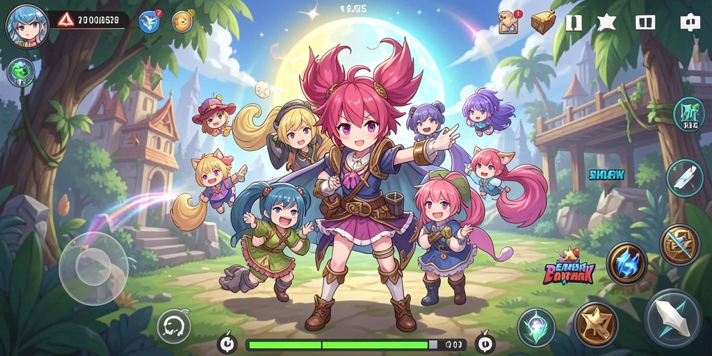 Menampilkan aksi seru dalam game Anime 5ZK.