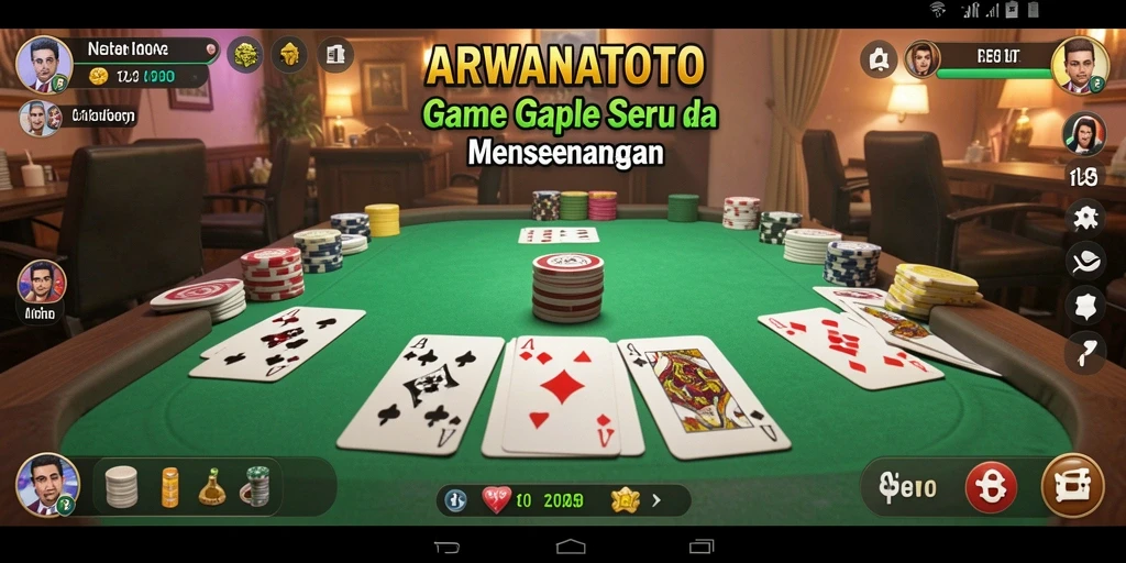 Screenshot gameplay ARWANATOTO yang menarik saat bermain Gaple.
