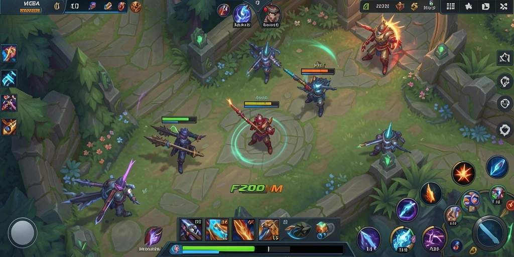 Tampilan gameplay F200M yang seru dan kompetitif dalam pertempuran tim.