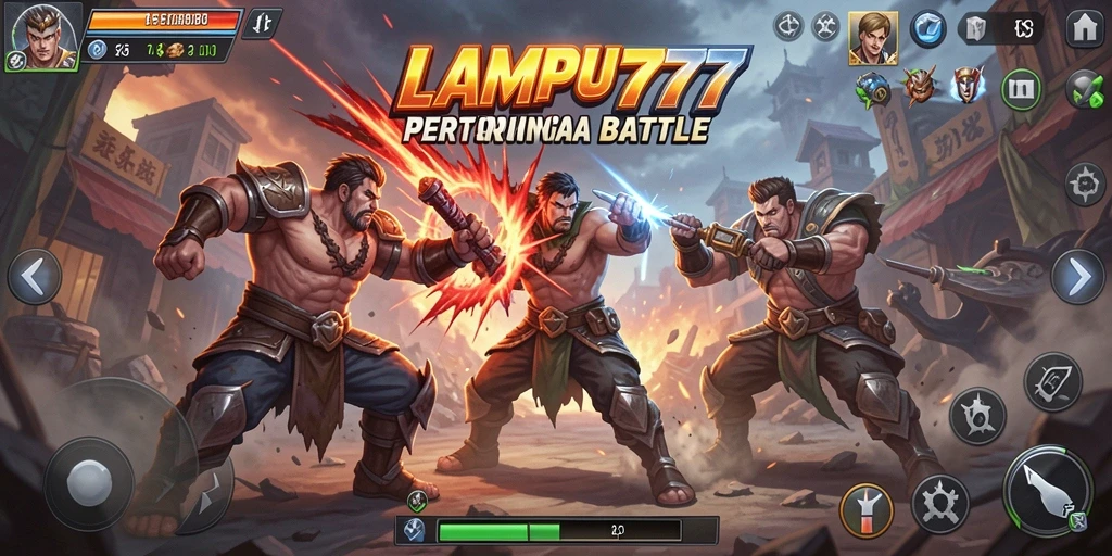 Screenshot gameplay LAMPU777 yang menampilkan pertarungan seru.