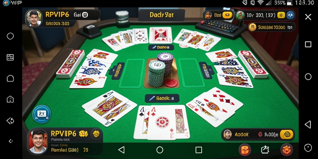 Screenshot gameplay RPVIP6 yang menunjukkan keseruan bermain Gaple.