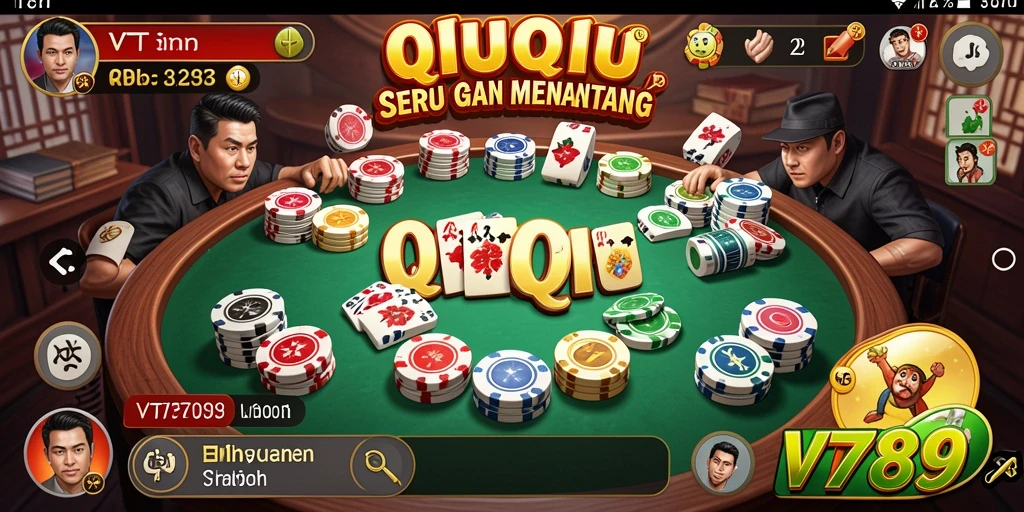 Screenshot utama VT789 menampilkan keseruan permainan QiuQiu.