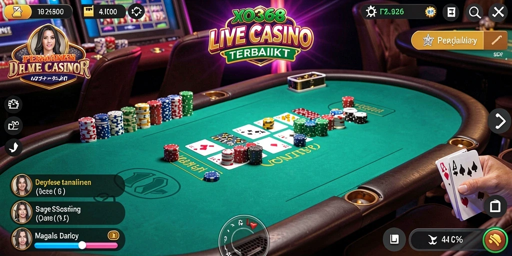 Tampilan menarik dari gameplay Live Casino XO368 dengan dealer profesional.